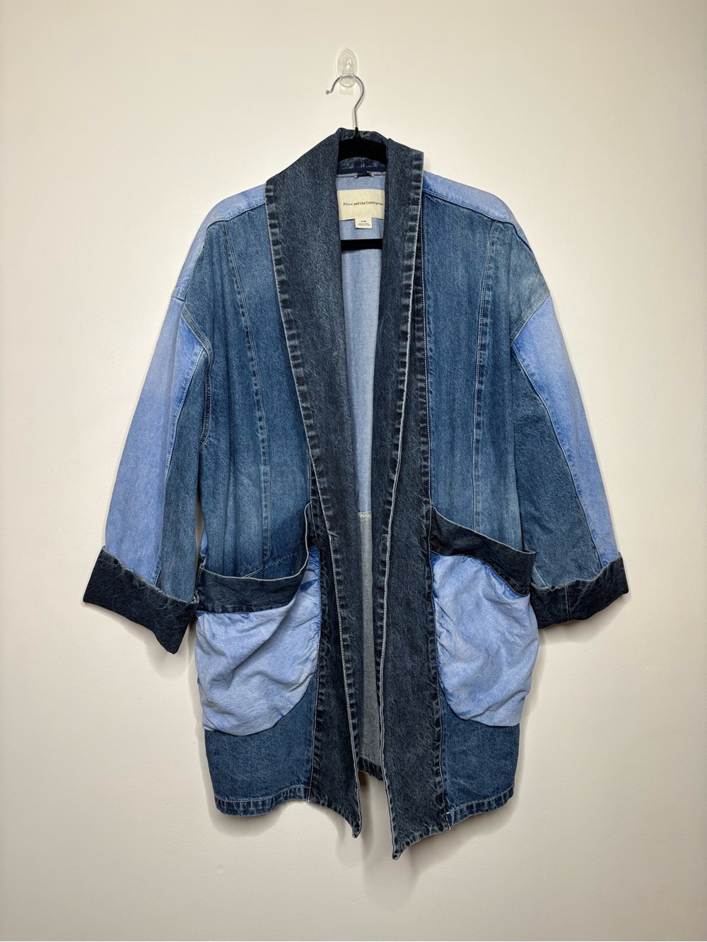Anthropologie Jadira Oversized Patch Jean Jacket